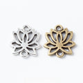 Zinc Alloy Lotus Charm Pendant No.095990 for DIY Necklace Bracelet Jewelry Making view 1