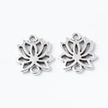 Zinc Alloy Lotus Charm Pendant No.095990 for DIY Necklace Bracelet Jewelry Making view 2