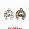 Zinc Alloy Horseshoe Charm Pendant No.959388 for DIY Necklace Bracelet Jewelry Making view 1