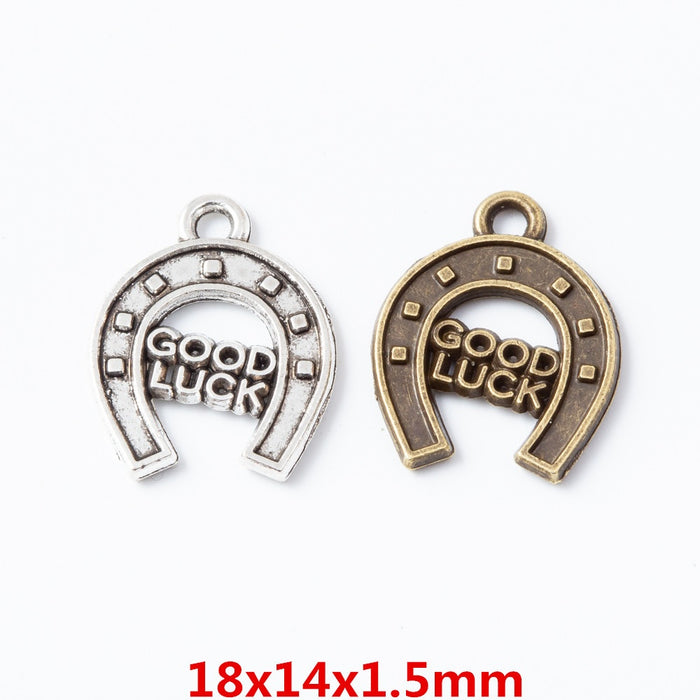 Zinc Alloy Horseshoe Charm Pendant No.959388 for DIY Necklace Bracelet Jewelry Making