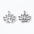 Zinc Alloy Lotus Charm Pendant No.863124 for DIY Necklace Bracelet Jewelry Making view 2