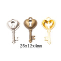 Zinc Alloy Key Charm Pendant No.323239 for DIY Necklace Bracelet Jewelry Making view 1