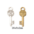 Zinc Alloy Key Charm Pendant No.323740 for DIY Necklace Bracelet Jewelry Making view 1