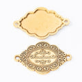 Zinc Alloy Two Hole Tag Charm Pendant for DIY Necklace Bracelet Jewelry Making view 4