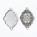 Zinc Alloy Two Hole Tag Charm Pendant for DIY Necklace Bracelet Jewelry Making view 3