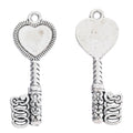 Zinc Alloy Key Charm Pendant No.003314 for DIY Necklace Bracelet Jewelry Making view 3