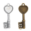 Zinc Alloy Key Charm Pendant No.003314 for DIY Necklace Bracelet Jewelry Making view 4
