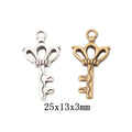 Zinc Alloy Key Charm Pendant No.555501 for DIY Necklace Bracelet Jewelry Making view 1