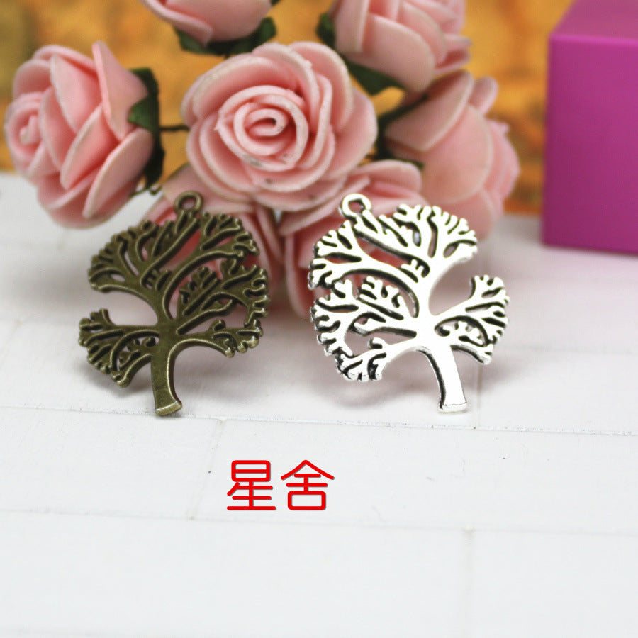 33x25mm Alloy Peace Tree Pendant Charm