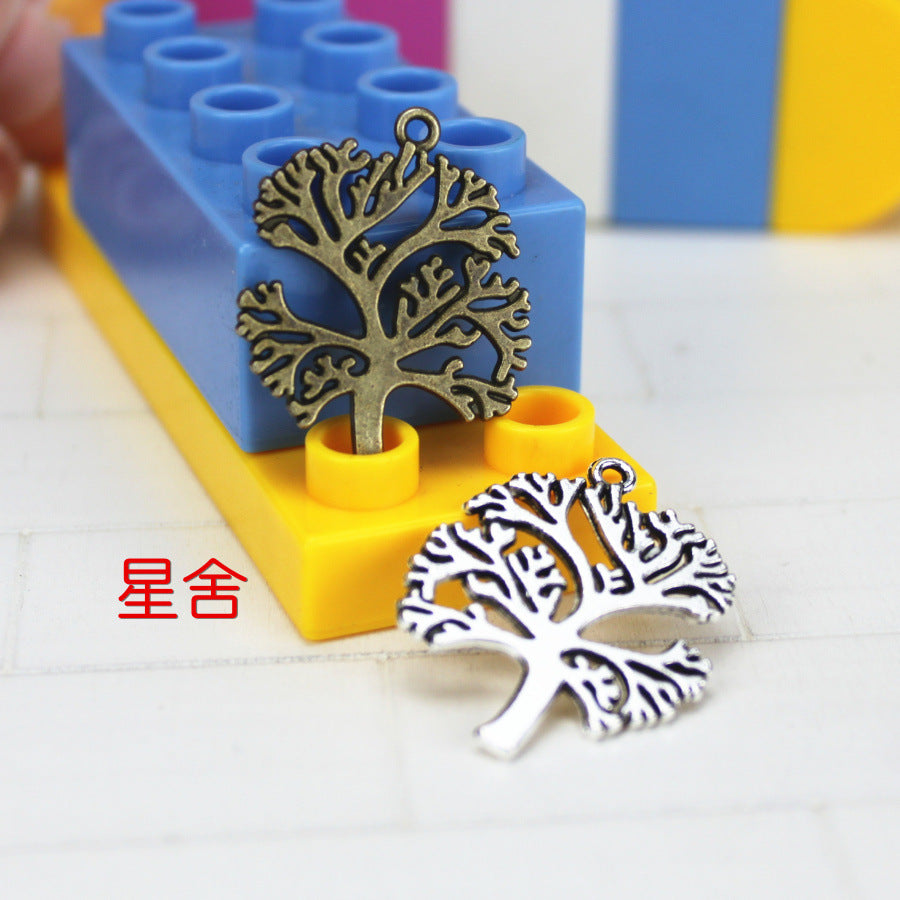 33x25mm Alloy Peace Tree Pendant Charm