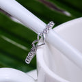 Korean Style Heart Copper Ring With Zircon Inlay, Fresh Women's Index Finger Jewelry view 3