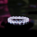 Minimalist Round Full Zircon Eternity Ring For Women, Creative Fashion Finger Jewelry view 3