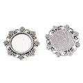 15mm Zinc Alloy Round Bezel Charm Pendant for DIY Necklace Bracelet Jewelry Making view 2