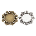 15mm Zinc Alloy Round Bezel Charm Pendant for DIY Necklace Bracelet Jewelry Making view 4