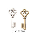 DIY Jewelry Findings Vintage Alloy Key Charm Pendant For Bracelet Necklace view 1