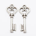 DIY Jewelry Findings Vintage Alloy Key Charm Pendant For Bracelet Necklace view 2