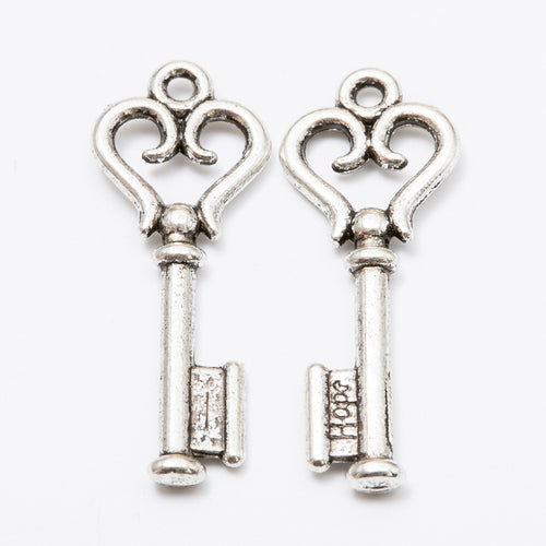 DIY Jewelry Findings Vintage Alloy Key Charm Pendant For Bracelet Necklace
