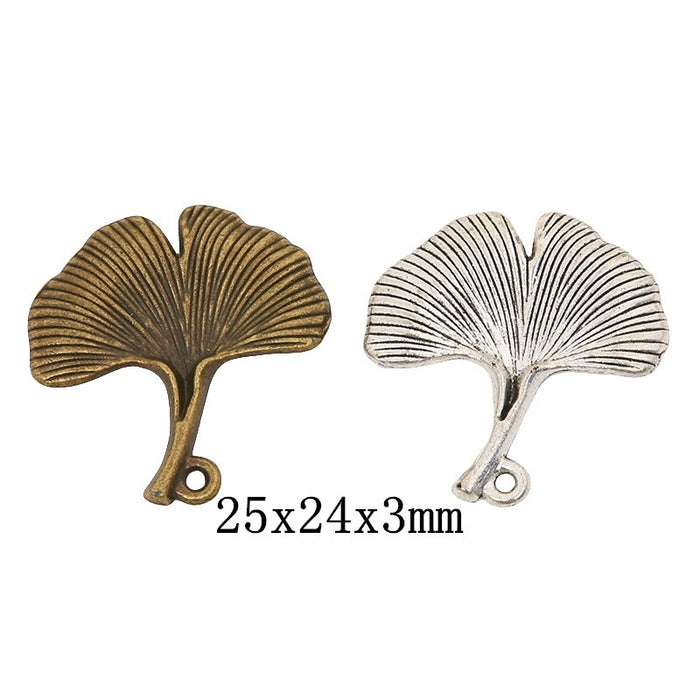 Zinc Alloy Leaf Charm Pendant No.690941 for DIY Necklace Bracelet Jewelry Making