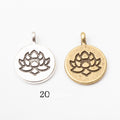 Zinc Alloy Lotus Charm Pendant No.254498 for DIY Necklace Bracelet Jewelry Making view 1