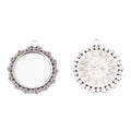 20mm Zinc Alloy Round Bezel Tray Charm Pendant No.333762 for DIY Necklace Bracelet Jewelry Making view 3