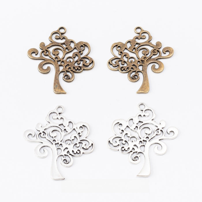 Zinc Alloy Tree Charm Pendant No.580920 for DIY Necklace Bracelet Jewelry Making