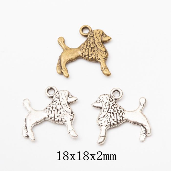 Zinc Alloy Dog Charm Pendant No.561532 for DIY Necklace Bracelet Jewelry Making