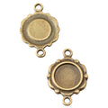 9mm Zinc Alloy Round Bezel Charm Pendant for DIY Necklace Bracelet Jewelry Making view 2