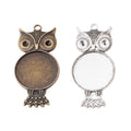 25mm Zinc Alloy Owl Charm Pendant for DIY Necklace Bracelet Jewelry Making view 4