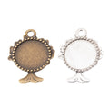 30mm Zinc Alloy Tree Bezel Charm Pendant for DIY Necklace Bracelet Jewelry Making view 4
