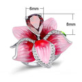 Pink Resin Rose Flower Ring Women's Fashion Copper Jewelry European Style In Stock view 5