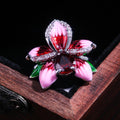 Pink Resin Rose Flower Ring Women's Fashion Copper Jewelry European Style In Stock view 2