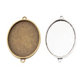 30x40mm Zinc Alloy Oval Bezel Charm Pendant No.080827 for DIY Necklace Bracelet Jewelry Making view 4
