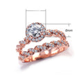 Creative Twisted Ring Set Rose Gold Plated Copper Women's Fashion Finger Jewelry Accessories view 5