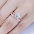 Creative Twisted Ring Set Rose Gold Plated Copper Women's Fashion Finger Jewelry Accessories view 4