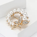 Alloy Pearl Rhinestone Butterfly Brooch Pin For Women's Clothing Decoration view 3