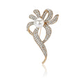 Alloy Rhinestone Pearl Flower Brooch Pin For Suit And Dress view 5