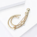 Alloy Pearl Rhinestone Brooch Pin For Women's Clothing Decoration view 4