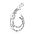 Alloy Pearl Rhinestone Brooch Pin For Women's Clothing Decoration view 2