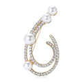 Alloy Pearl Rhinestone Brooch Pin For Women's Clothing Decoration view 1