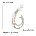 Alloy Pearl Rhinestone Brooch Pin For Women's Clothing Decoration view 5