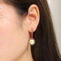 Sterling Silver Needle Asymmetric Fried Egg Donut Unicorn Stud Earrings Summer Fashion view 3