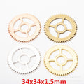Zinc Alloy Gear Charm Pendant No.843952 for DIY Necklace Bracelet Jewelry Making view 1