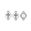 8mm Zinc Alloy Cross Charm Pendant for DIY Necklace Bracelet Jewelry Making view 2