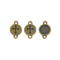 8mm Zinc Alloy Cross Charm Pendant for DIY Necklace Bracelet Jewelry Making view 3