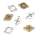 8mm Zinc Alloy Cross Charm Pendant for DIY Necklace Bracelet Jewelry Making view 4