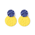 Candy Color Matte Acrylic Geometric Round Heart Statement Drop Earrings For Women Earrings view 5