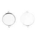 25mm Zinc Alloy Round Bezel Charm Pendant No.118798 for DIY Necklace Bracelet Jewelry Making view 2