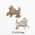 Zinc Alloy Poodle Charm Pendant for DIY Necklace Bracelet Jewelry Making view 1