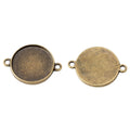 20mm Zinc Alloy Round Bezel Tray Charm Pendant No.682779 for DIY Necklace Bracelet Jewelry Making view 2