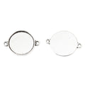 20mm Zinc Alloy Round Bezel Tray Charm Pendant No.682779 for DIY Necklace Bracelet Jewelry Making view 3